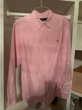 Ralph Lauren Light Pink Button-Down Dress Shirt - Men